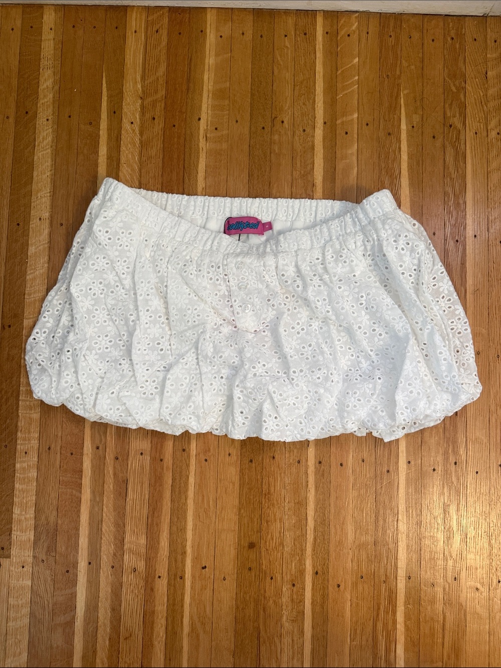 Edikted White Bubble Mini Skirt